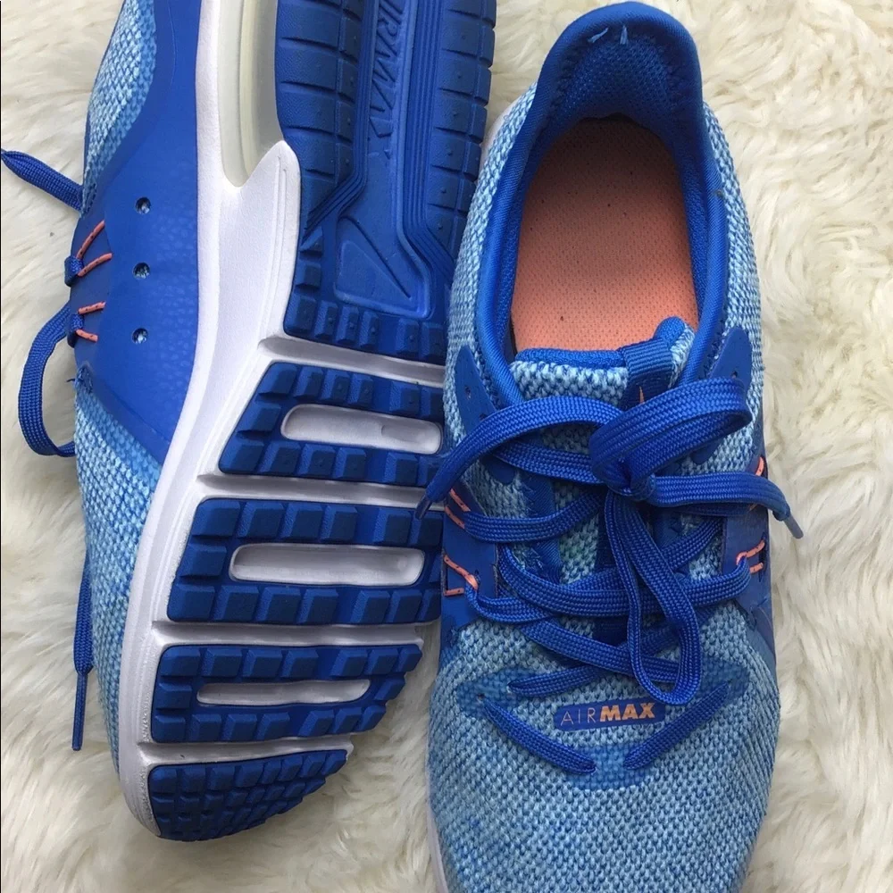 Nike air max blue squent 3 youth 6.5 sneakers